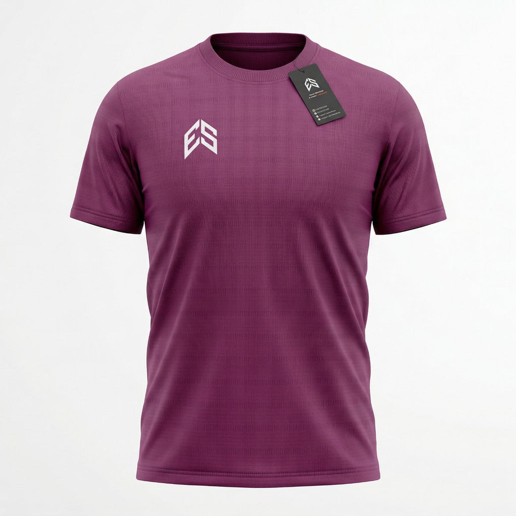 Active Jacquard Tee- Maroon