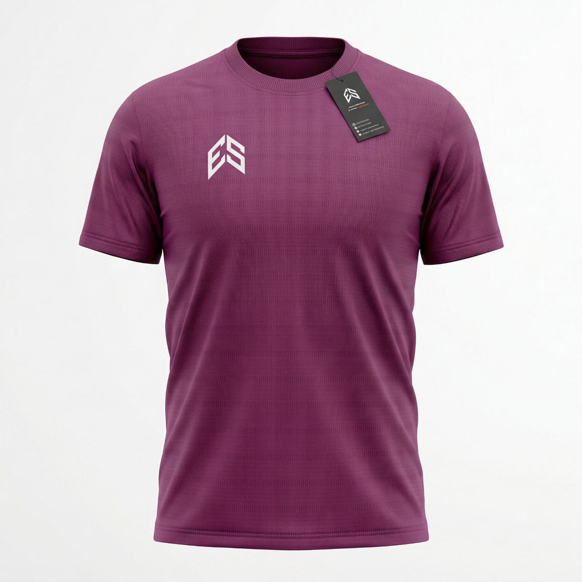 Active Jacquard Tee- Maroon