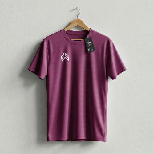 Active Jacquard Tee- Maroon