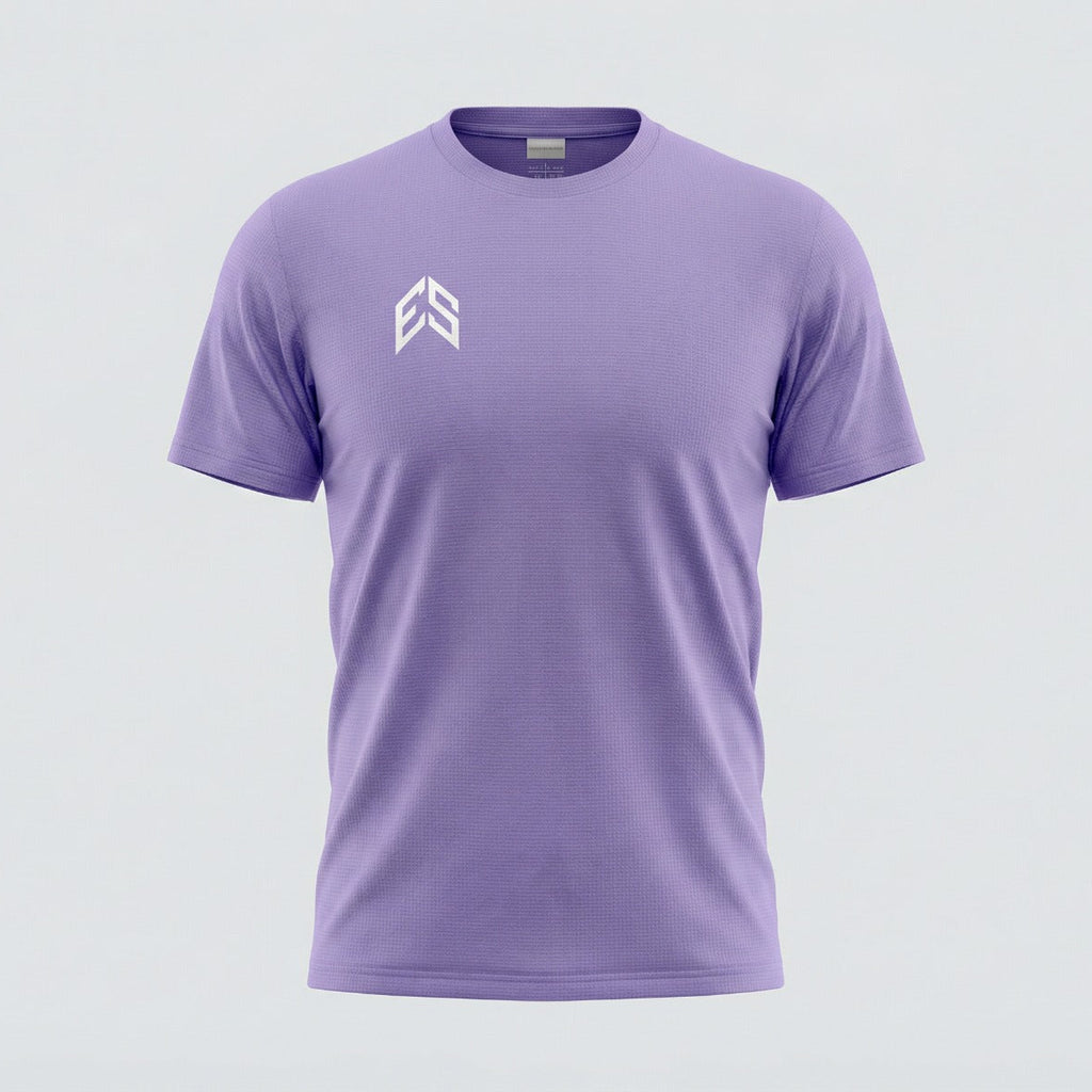 Micro Grid Tee - light lavender