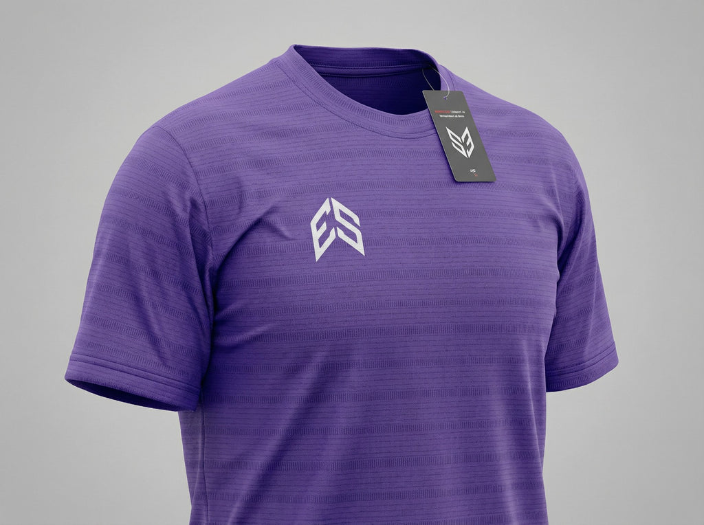 Active Jacquard Tee- Dark Lavender